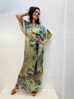 Vestido Asa Longo Cetim Arara Verde - ALESSA