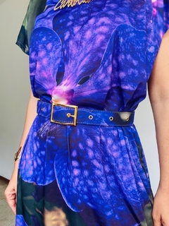 Image of Vestido Kaftan Jersey Orquídea Roxo