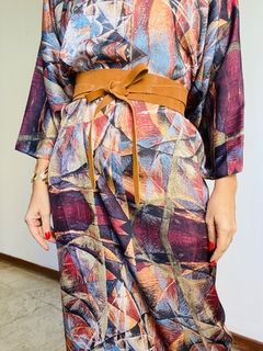 Vestido Maxi Longo Cetim Pop Brown - online store