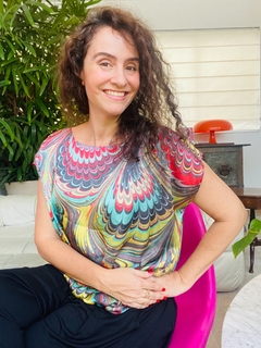 Camiseta Kaftan Cetim Marmorizado - buy online