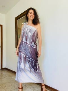 Vestido Ombro Só Crepe Náutico - ALESSA