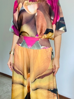 Calça Evasê Jersey Orquidea Amarelo - buy online