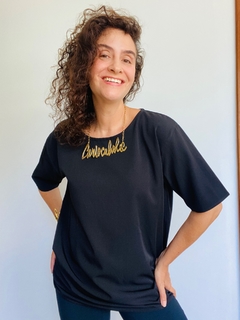 Camiseta Basica Crepe Preto