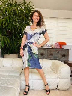 Vestido Torcido Jersey Hortênsia Cinza - comprar online