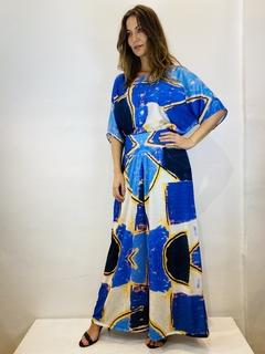 Calça Evasê Jersey Blue na internet