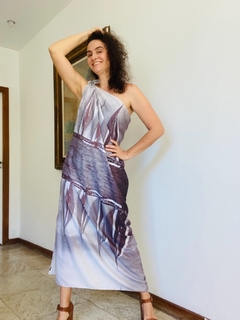 Vestido Ombro Só Crepe Náutico - comprar online