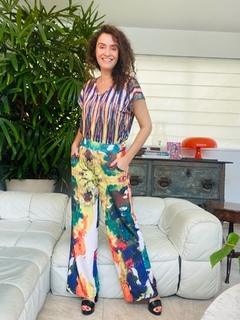 Camiseta Kaftan V Jersey Comunhão Listras