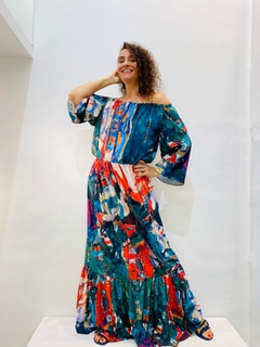 Vestido Cigana Crepe Joan Green - ALESSA