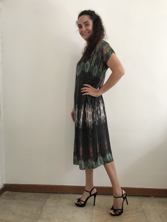 Vestido Curto Kaftan Cetim Floresta on internet