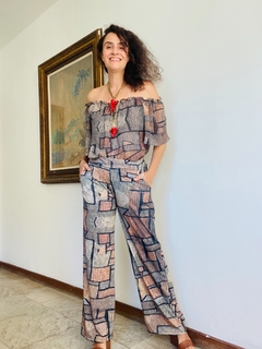 Imagem do Blusa Cigana Chiffon Paul Klee Cinza