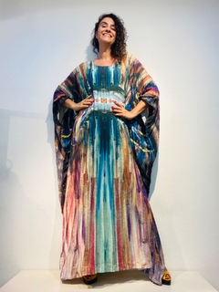 Vestido Plissado Longo Crepe Munch na internet
