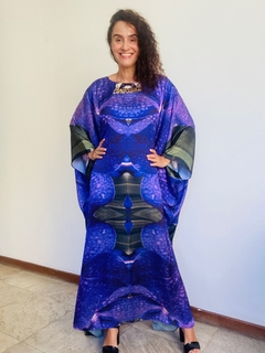 Vestido Maxi Longo Cetim Orquidea Roxo - comprar online