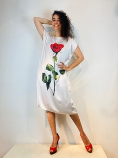 Vestido Kaftan Cetim Rosa Unica on internet