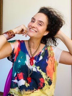 Camiseta Kaftan V Jersey Comunhão - ALESSA