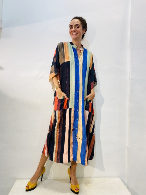 Vestido Chemise Bolso Kleen Listra