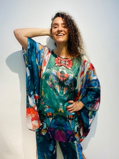 Camiseta Maxi Cetim Joan Green - ALESSA