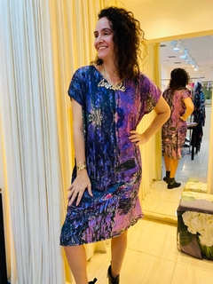 Vestido Kaftan V Jersey Lilás - comprar online