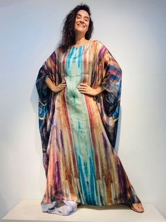 Vestido Maxi Longo Cetim Munch on internet