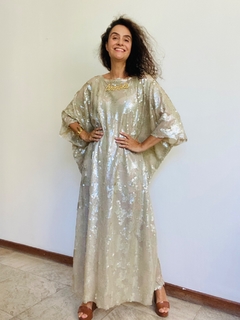 Vestido Maxi Longo Paetê Perola on internet