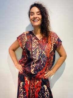 Image of Camiseta Kaftan Vual de Malha Leque