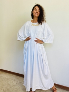 Vestido Maxi Longo Paetê Branco - comprar online