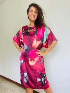 Vestido T Cetim Orquídea Vermelho - buy online