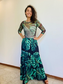 Vestido Blusa Tule Saia Babado Costela de Adão - ALESSA