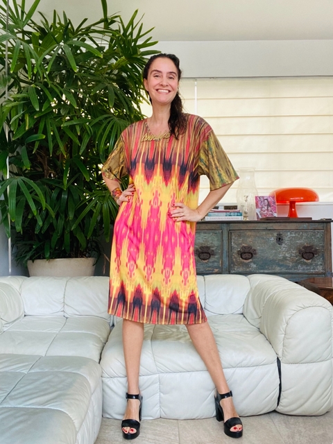 Vestido Básico Jersey Penhasco Listras - comprar online