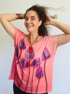 Camiseta Kaftan Jersey Antúrio Rosa - buy online