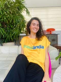 Image of Camiseta Kaftan Cetim Brasilândia