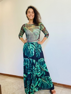 Vestido Blusa Tule Saia Babado Costela de Adão on internet