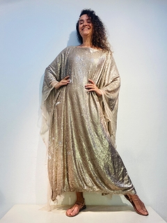 Imagem do Vestido Maxi Longo Paetê Champagne