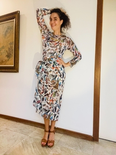 Lenço Chiffon 140x100cm Pássaros - loja online