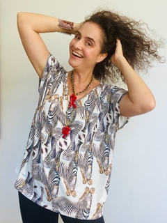 Camiseta Kaftan V Jersey Zebra - loja online
