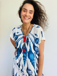 Camiseta Kaftan Jersey Concha Azul