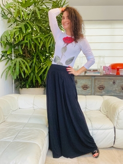 Blusa Pele Tule Rosa Branca - loja online