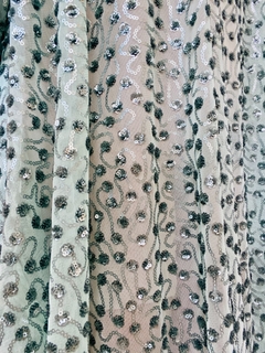 Image of Vestido Maxi Longo Paetê Pistache