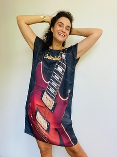 Vestido Kaftan Cetim Guitarra - online store