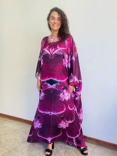 Vestido Maxi Longo Cetim Orquidea Vinho - loja online