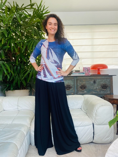 Blusa Fit 3/4 Jersey Náutica