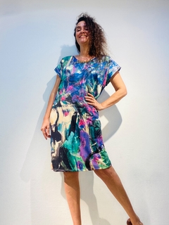 Vestido Kaftsn Jersey Joan Blue - ALESSA