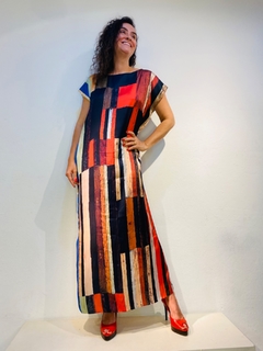 Vestido Kaftan Longo Cetim Klee Listra - comprar online