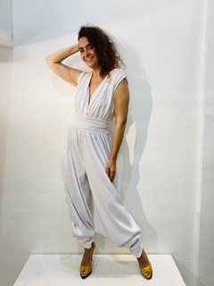 Macacão Sereia Regata Paetê Branco - online store