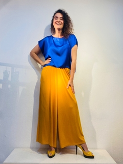 Camiseta Cropped Azul Bic