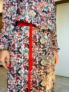 Vestido Cigana Saia Longa Gomos Chiffon Borboletas - buy online