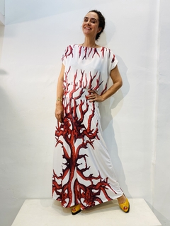 Cropped Kaftan Cetim Coral - online store
