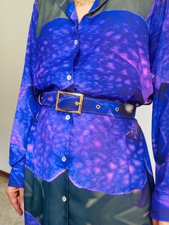 Vestido Chemise Curto Crepe Orquídea Roxo - comprar online
