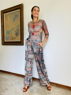Calça Reta Jersey Paul Klee Cinza - online store