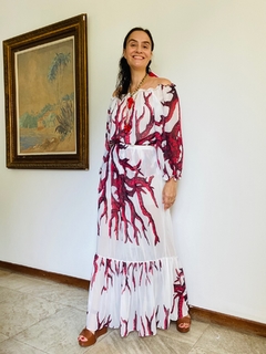 Blusa Bufante Chiffon Coral - ALESSA