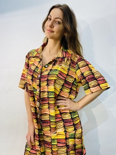 Image of Macacão Social Crepe Macarron